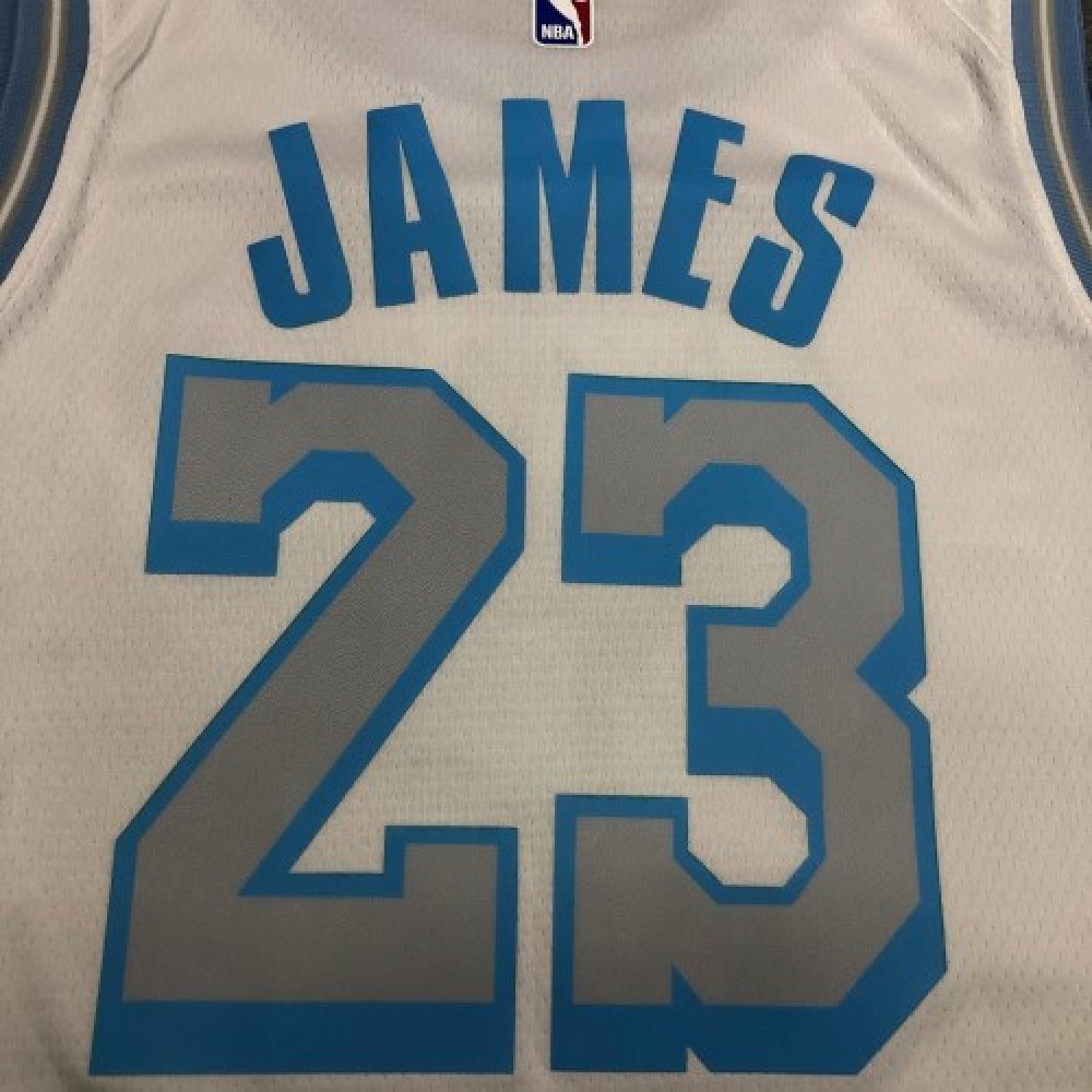 Men's Los Angeles Lakers LeBron James #23 White 2020/21 Swingman Jersey - City Edition-Pro Kit Vault | Brand New 26/27 Sports Jerseys